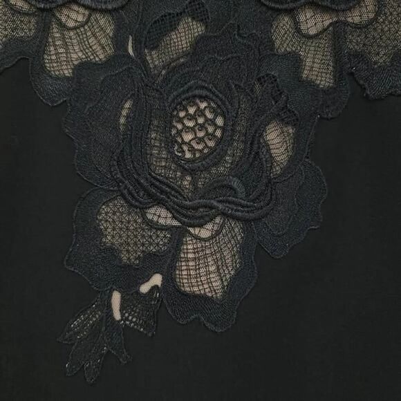 BCBGMAXAZRIA Black Lace Sleeveless Cocktail Dress XXS - Picture 4 of 9